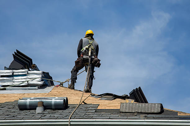 Professional Gutter Installation technician working in Mosinee, WI